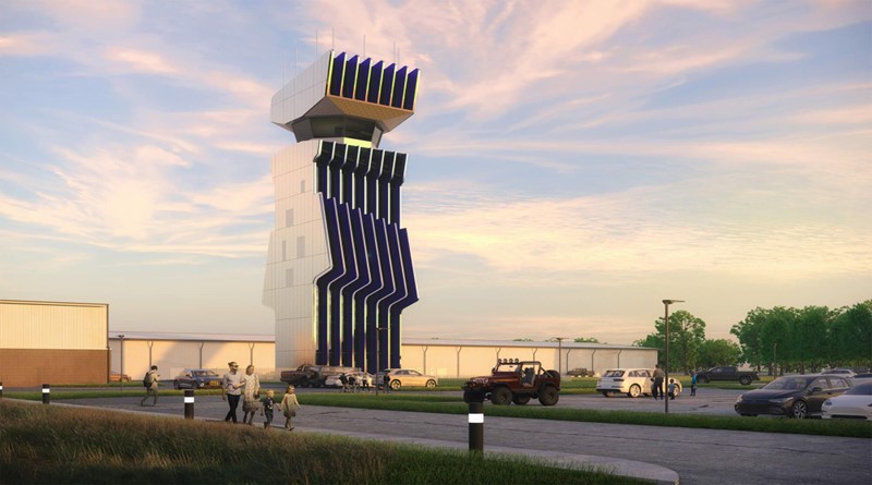 Presentan el diseño de la nueva y poco convencional Torre de Control del Aeropuerto Municipal de Columbus